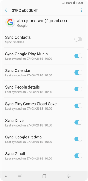 Press the indicator next to 