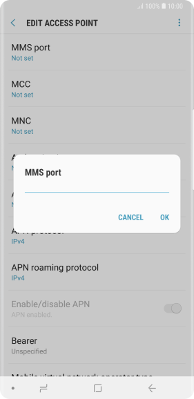Key in 80 and press OK.