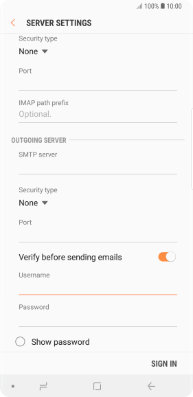 Press the field below 