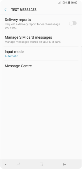 Press Message Centre.