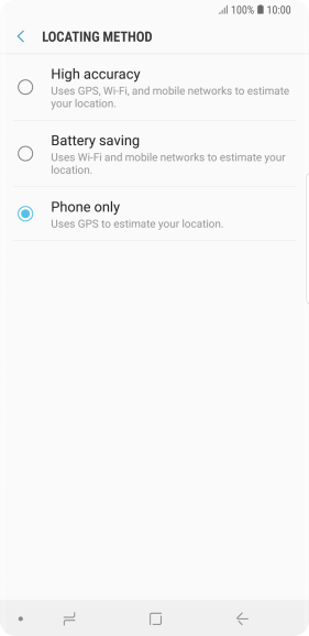 If you select High accuracy, your phone can find your exact position using the GPS satellites, the mobile network and nearby Wi-Fi networks. Satellite-based GPS requires a clear view of the sky.