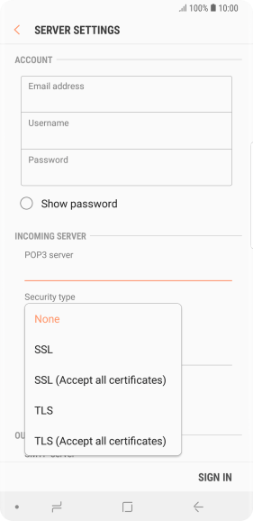 Press None to turn off the function.