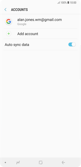 Press the required account.
