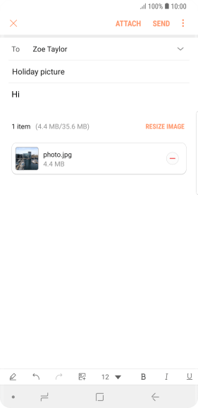 Press SEND when you've finished your email.