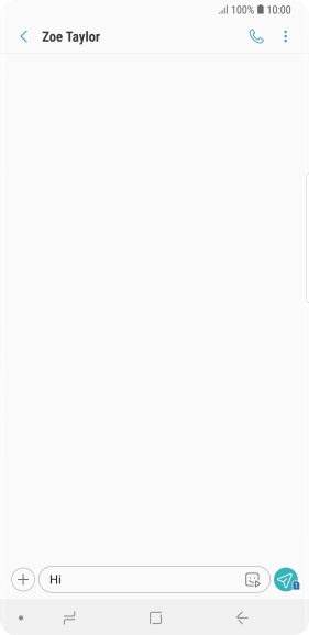 Press the send icon when you've finished your SMS.