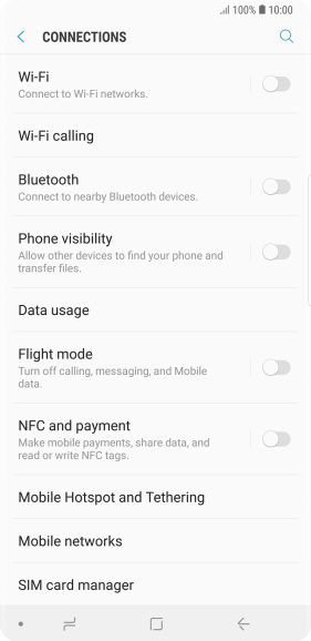 Press Mobile networks.