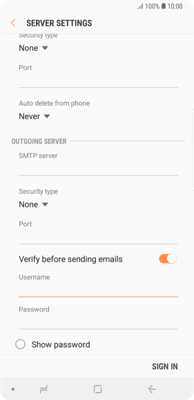 Press the field below 