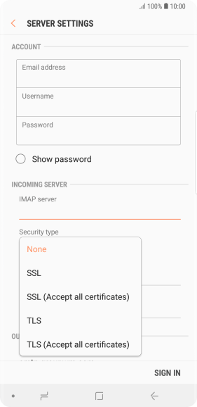 Press None to turn off the function.