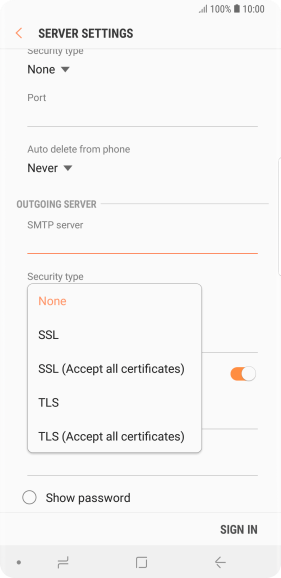 Press None to turn off the function.