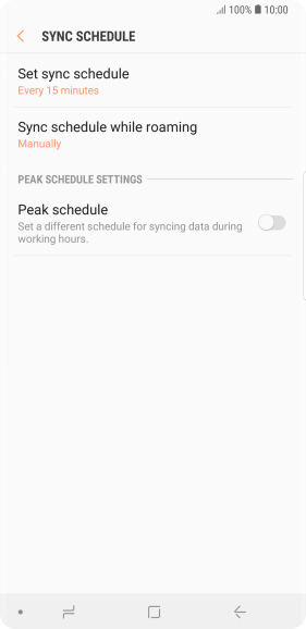 Press Set sync schedule.