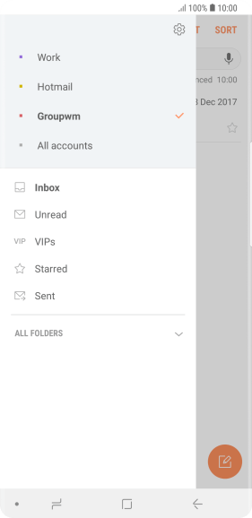 Press the required email account.