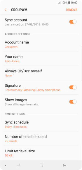 Press the indicator next to 