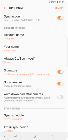 Press the indicator next to 