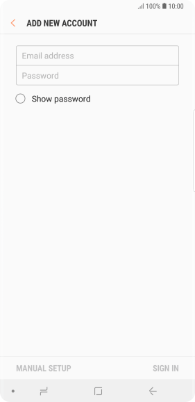 Press Email address and key in your email address.