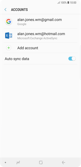 If this screen is displayed, you email account has been recognised and set up automatically. Follow the instructions on the screen to key in more information and finish setting up your phone.
