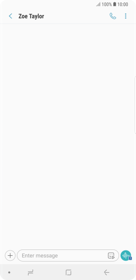 Press the text input field and write the text for your SMS.