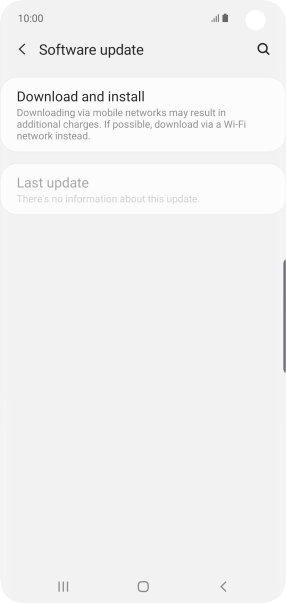 Press Download and install. If a new software version is available, it's displayed. Follow the instructions on the screen to update the phone software.