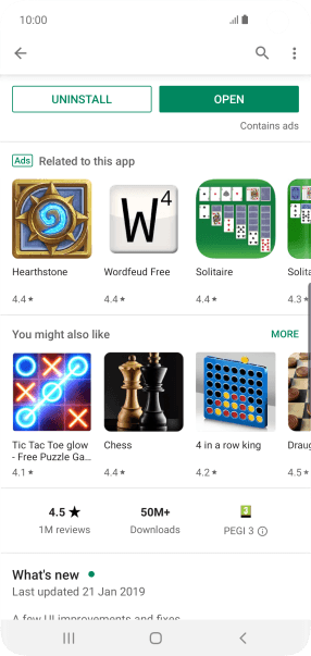 Press the Home key to return to the home screen.