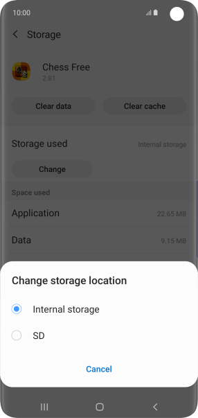 Press the name of the memory card.