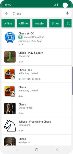 Press the required app.