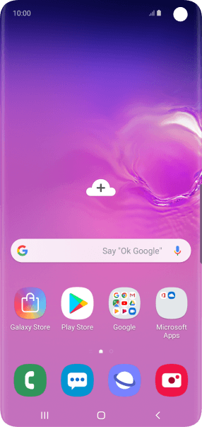 Slide your finger upwards on the screen.