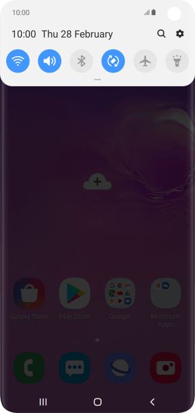 Press the settings icon.