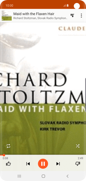 Press arrow right to go to the next audio file.