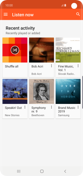 Slide your finger right starting from the left side of the screen.